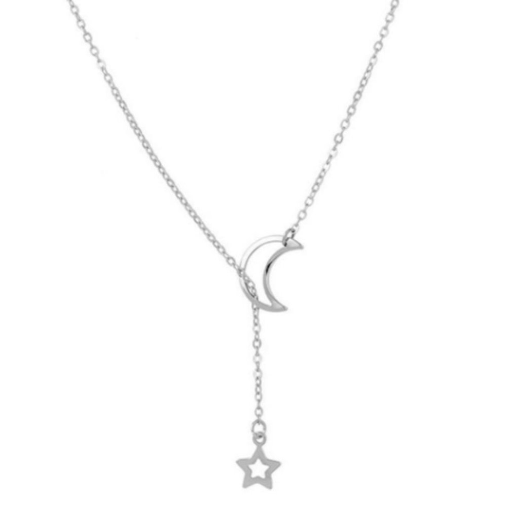 🎀Free Gift🎀 Silver Moon & Star Necklace (New)